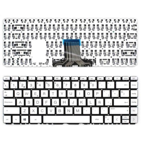 Teclado para portátil hp 14s dq1020ns 14s dq1021ns plata