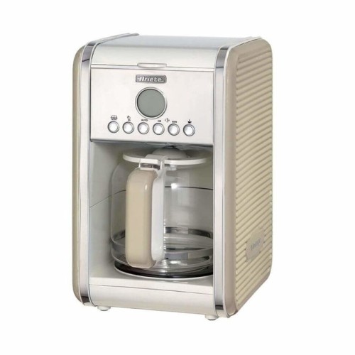Cafetera de goteo ariete vintage beige2000w4-12 tazasjarra vidrio templadocuerpo metálico + abs