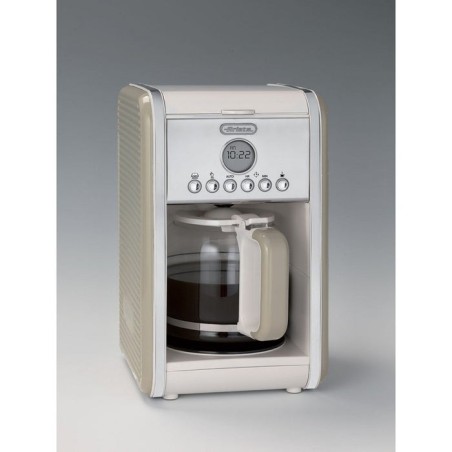 Cafetera de goteo ariete vintage beige2000w4-12 tazasjarra vidrio templadocuerpo metálico + abs