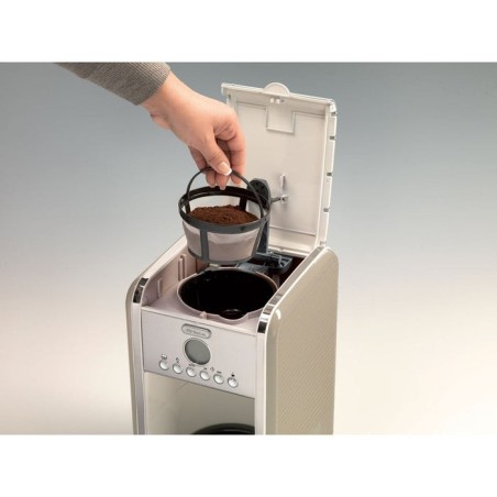 Cafetera de goteo ariete vintage beige2000w4-12 tazasjarra vidrio templadocuerpo metálico + abs