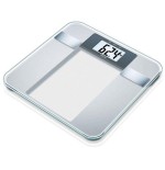 Báscula de baño beurer bg-13 pantalla lcd xl calculo imc hasta 150kg precisión 100g 10 posiciones memoria