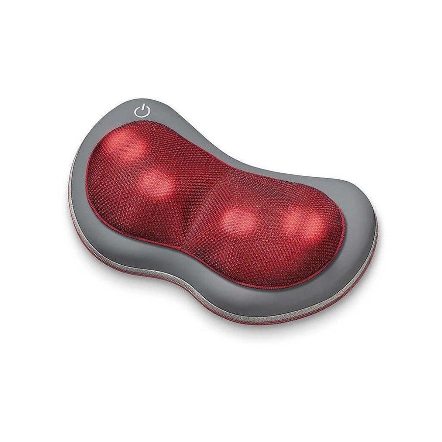 Almohada de masaje shiatsu beurer mg-149 18w 4 cabezales de masaje función luz y calor funda lavable