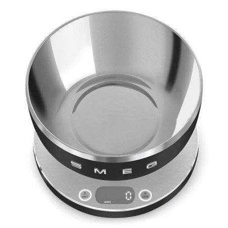 Smeg ksc01blmww báscula de cocina negro, acero inoxidable encimera alrededor báscula electrónica de cocina