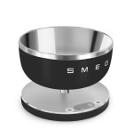 Smeg ksc01blmww báscula de cocina negro, acero inoxidable encimera alrededor báscula electrónica de cocina