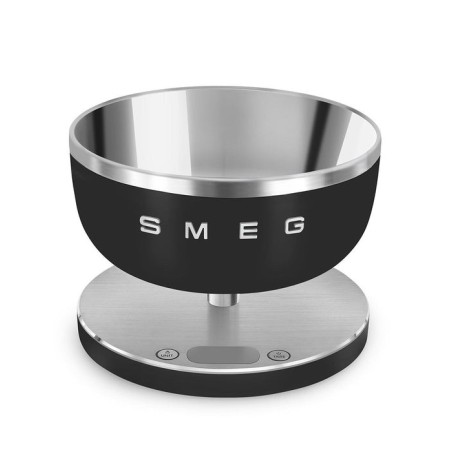 Smeg ksc01blmww báscula de cocina negro, acero inoxidable encimera alrededor báscula electrónica de cocina