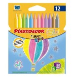 Ceras plasticas plastidecor pastel estuche 12 unidades surtidas 9339611