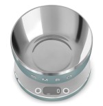 Smeg ksc01egmww báscula de cocina verde claro, acero inoxidable encimera alrededor báscula electrónica de cocina