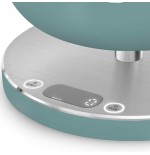 Smeg ksc01egmww báscula de cocina verde claro, acero inoxidable encimera alrededor báscula electrónica de cocina