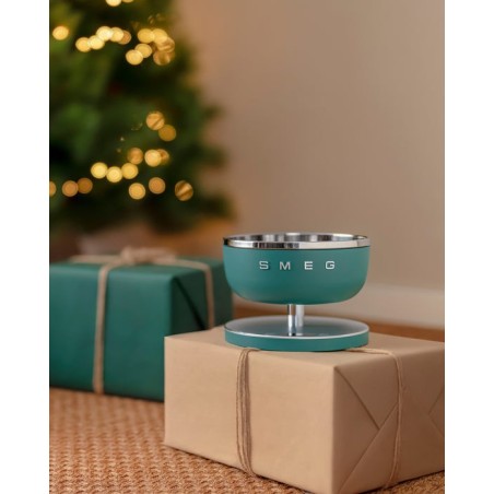 Smeg ksc01egmww báscula de cocina verde claro, acero inoxidable encimera alrededor báscula electrónica de cocina