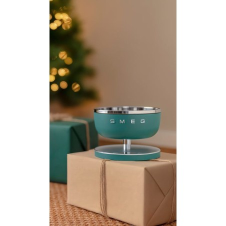 Smeg ksc01egmww báscula de cocina verde claro, acero inoxidable encimera alrededor báscula electrónica de cocina
