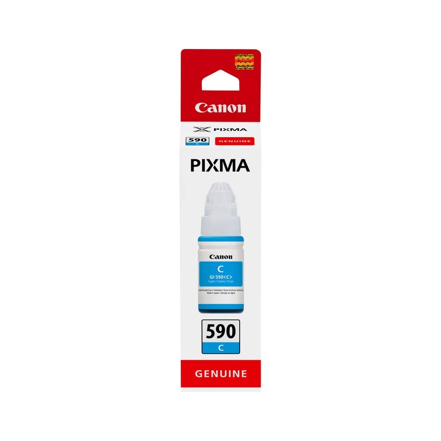 Botella tinta cian canon gi-590 70ml compatible según especificaciones