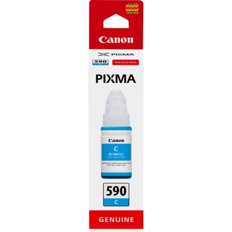 Botella tinta cian canon gi-590 70ml compatible según especificaciones