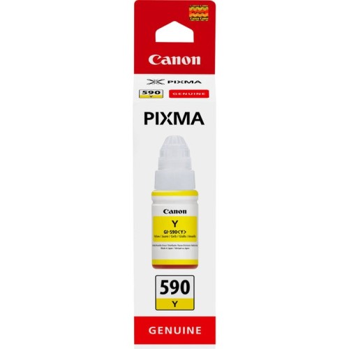 Botella tinta amarilla canon gi-590 70ml compatible según especificaciones