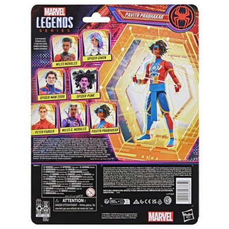 Figura hasbro marvel legends series spider man across the spider verse pavitr prabhakar
