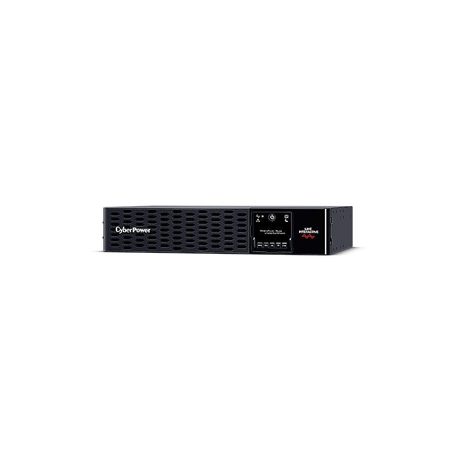 Sai cyberpower pr1500ert2u 1500va/1500w salidas 10*iec c13 panel lcd rs232 formato armario/torre 2u guías incl.