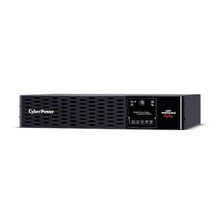 Sai cyberpower pr1500ert2u 1500va/1500w salidas 10*iec c13 panel lcd rs232 formato armario/torre 2u guías incl.