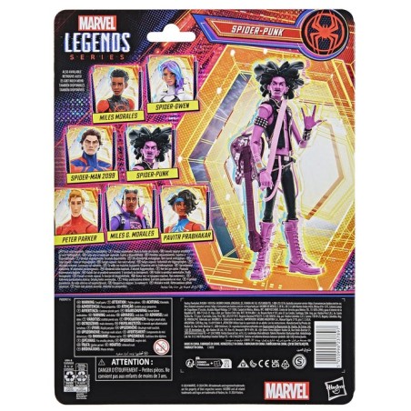 Figura hasbro marvel legends series spider man across the spider verse miles g. morales spider punk