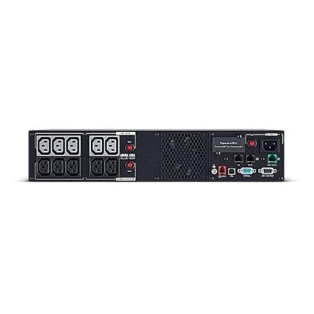 Sai cyberpower pr1500ert2u 1500va/1500w salidas 10*iec c13 panel lcd rs232 formato armario/torre 2u guías incl.