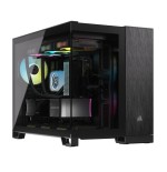 Caja pc corsair geh matx 2500x tempered glass negro obsidian alu