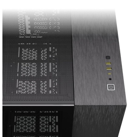 Caja pc corsair geh matx 2500x tempered glass negro obsidian alu