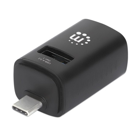 Hub  manhattan 180993 de interfaz usb 3.2 gen 1 (3.1 gen 1) type-c 5000 mbit/s negro