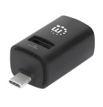 Hub  manhattan 180993 de interfaz usb 3.2 gen 1 (3.1 gen 1) type-c 5000 mbit/s negro