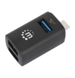 Hub  manhattan 180993 de interfaz usb 3.2 gen 1 (3.1 gen 1) type-c 5000 mbit/s negro