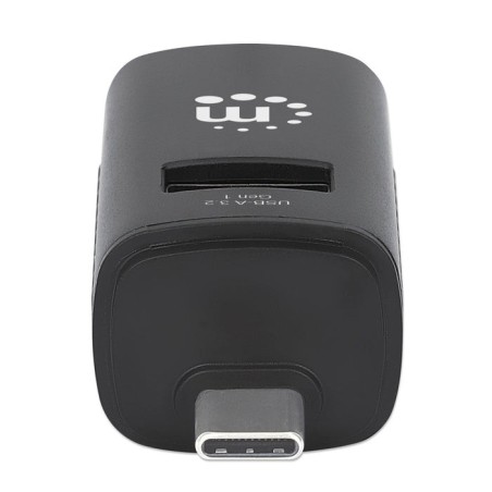 Hub  manhattan 180993 de interfaz usb 3.2 gen 1 (3.1 gen 1) type-c 5000 mbit/s negro