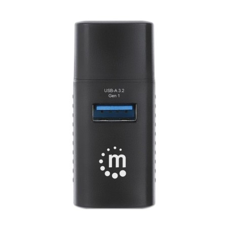 Hub  manhattan 180993 de interfaz usb 3.2 gen 1 (3.1 gen 1) type-c 5000 mbit/s negro