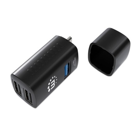 Hub  manhattan 180993 de interfaz usb 3.2 gen 1 (3.1 gen 1) type-c 5000 mbit/s negro