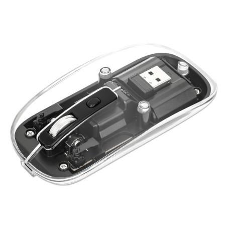 Ratón manhattan 190268 universal ambidextro rf inalámbrico óptico 1600 dpi