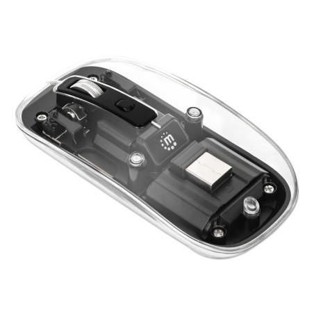 Ratón manhattan 190268 universal ambidextro rf inalámbrico óptico 1600 dpi