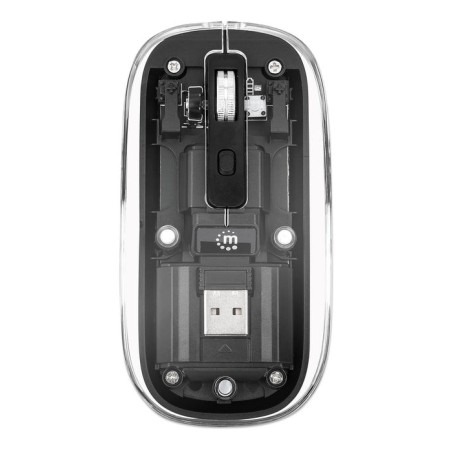 Ratón manhattan 190268 universal ambidextro rf inalámbrico óptico 1600 dpi