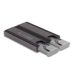 Delock 42028 caja externa usb type-c dual combo para 2 x ssd m.2 nvme pcie o sata - sin herramientas