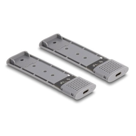 Delock 42028 caja externa usb type-c dual combo para 2 x ssd m.2 nvme pcie o sata - sin herramientas
