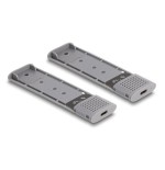 Delock 42028 caja externa usb type-c dual combo para 2 x ssd m.2 nvme pcie o sata - sin herramientas