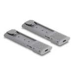 Delock 42028 caja externa usb type-c dual combo para 2 x ssd m.2 nvme pcie o sata - sin herramientas