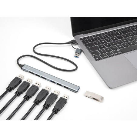 Hub delock 7 port slim usb con usb type-c oder usb typ-a