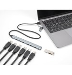 Hub delock 7 port slim usb con usb type-c oder usb typ-a