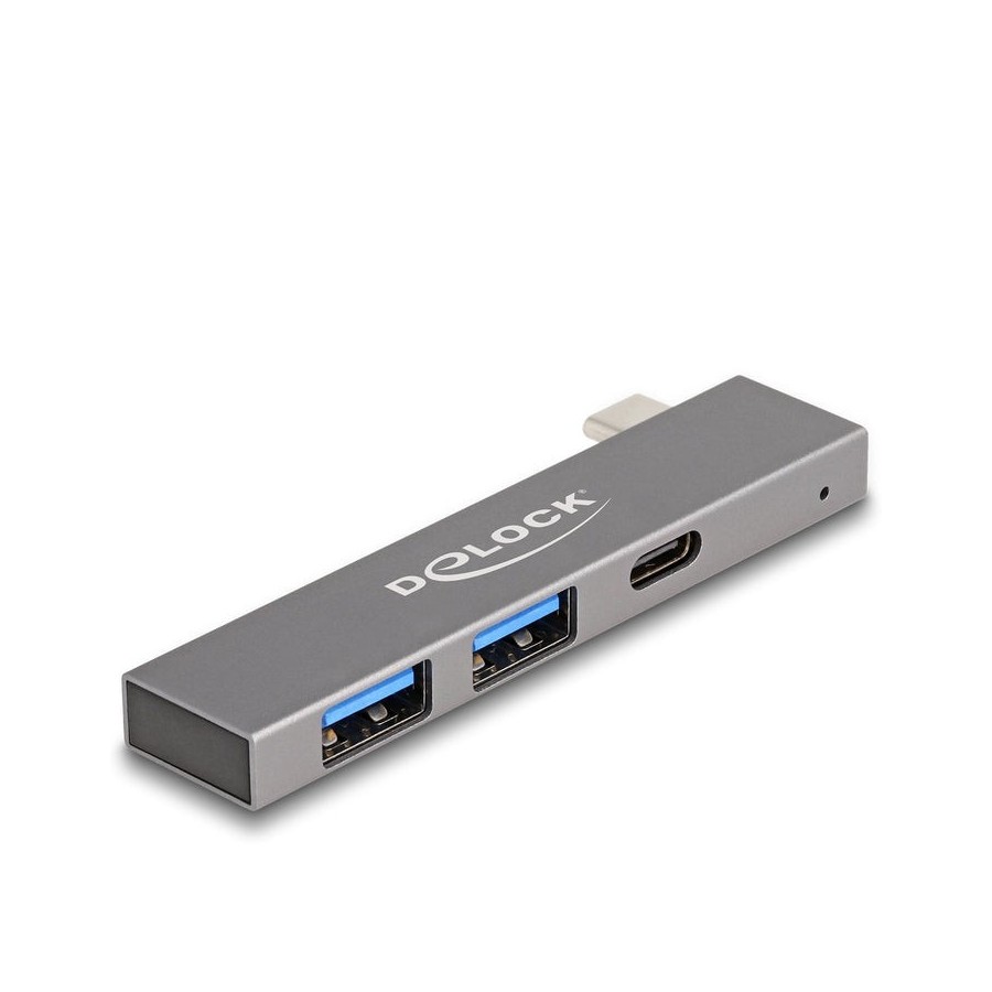 Delock 3 port slim usb hub con usb tipo-c a 1 x usb 5 gbps usb tipo-c