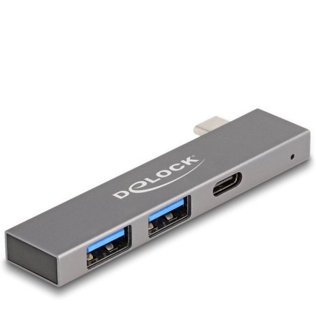 Delock 3 port slim usb hub con usb tipo-c a 1 x usb 5 gbps usb tipo-c