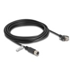 Delock m12 cable d-kodiert 4 pin hembra a rj45 macho cat.5e ftp 5 m negro