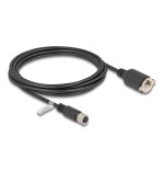 Delock m12 cable d-kodiert 4 pin hembra a rj45 hembra cat.5e ftp 3 m negro