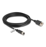 Delock m12 cable d-kodiert 4 pin hembra a rj45 hembra cat.5e ftp 5 m negro