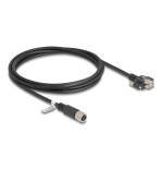 Delock m12 cable x-kodiert 8 pin hembra a rj45 macho cat.6a s/ftp 2 m negro
