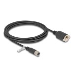 Delock m12 cable x-kodiert 8 pin hembra a rj45 hembra cat.6a s/ftp 3 m negro