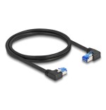 Delock rj45 cable de red cat.6a s/ftp rechts / links angular 1 m negro