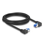 Delock rj45 cable de red cat.6a s/ftp rechts / links angular 2 m negro