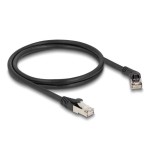 Delock rj45 cable de red cat.6a s/ftp macho a macho gerade 1 m negro