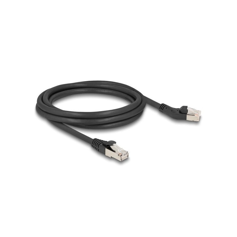 Delock rj45 cable de red cat.6a s/ftp machot a macho gerade 2 m negro